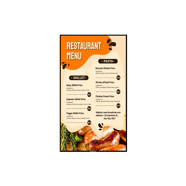 43" 4K Digital Menu Board