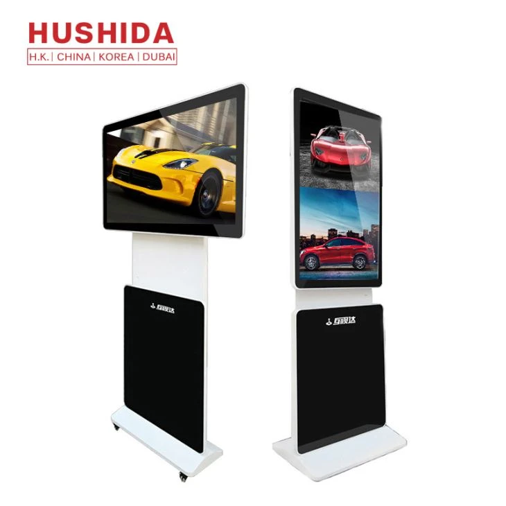Smart Advertising Digital Signage Kiosk 360 Degrees Rotate Floor Standing Lcd Advertising Player